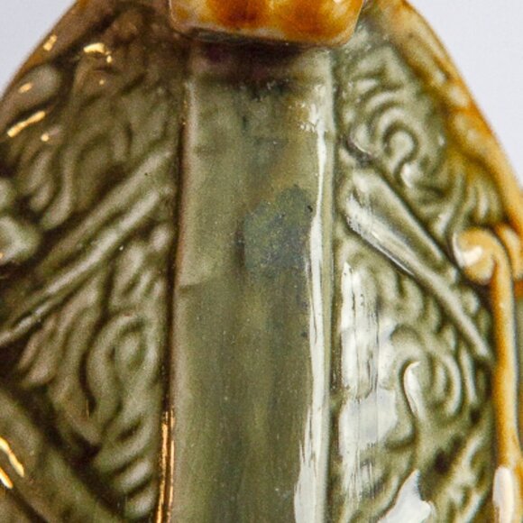 Antique European Majolica Pedestal Vase 19th Century - Picture 15 of 15